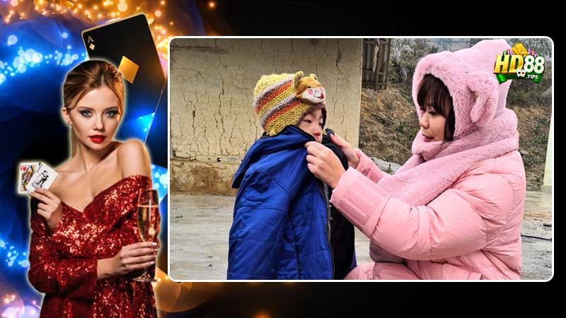 Nhiều em bé có áo ấm giữa trời rét