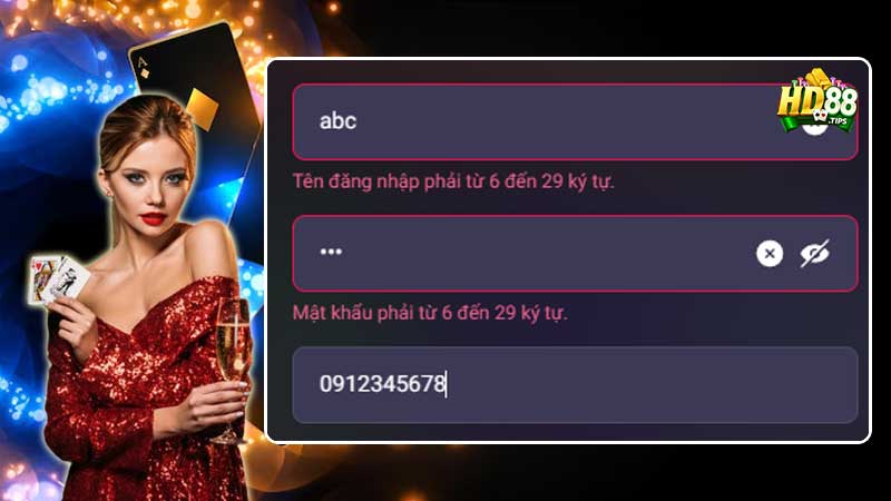 Đăng ký HD88 là bước đầu tiên bạn chơi game chuẩn 5 sao